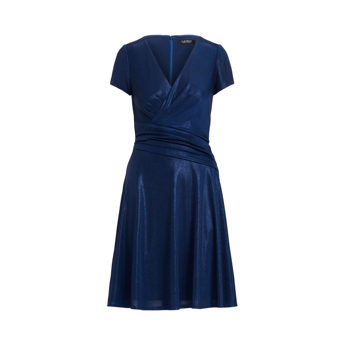 Foil-Print Jersey Cocktail Dress