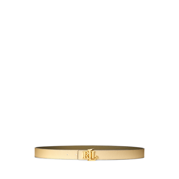 reversible logo and leather belt