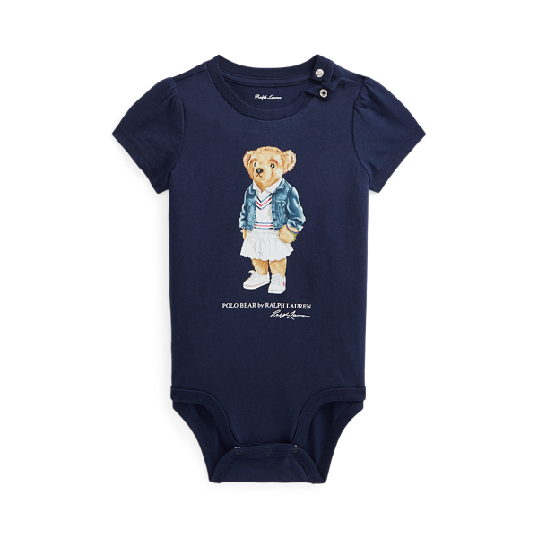 Polo Bear Cotton Jersey Bodysuit Baby Girl 1