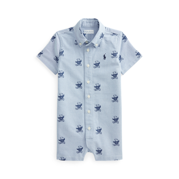 Sitting Bear Cotton Oxford Shortall
