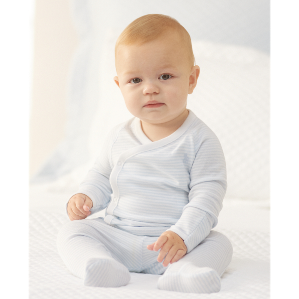 Polo Ralph Lauren Striped Organic Cotton Top & Pant Set