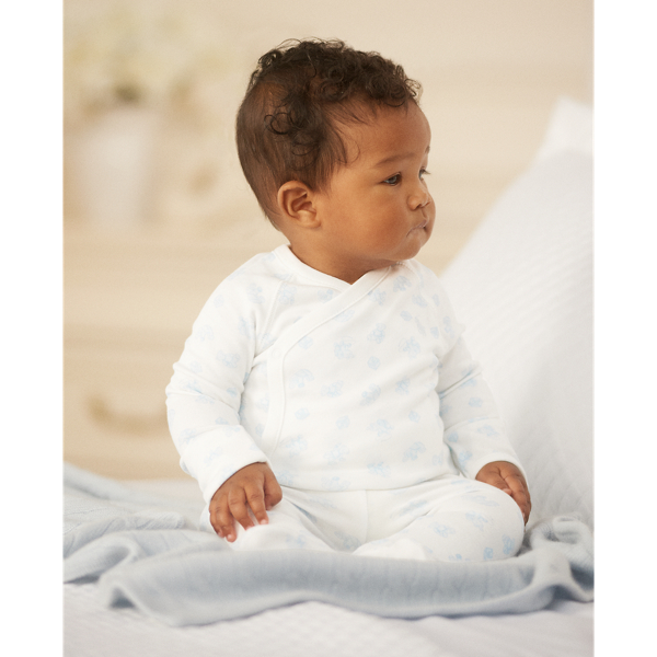 Polo Ralph Lauren Bear-Print Cotton Top & Pant Set