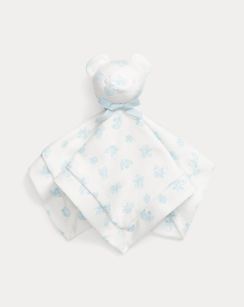 Organic Cotton Bear Lovey Blanket Baby Boy 1