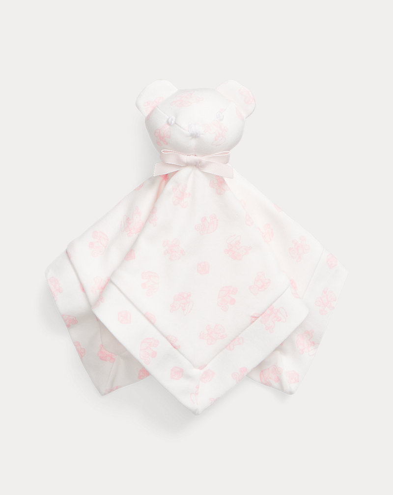 Organic Interlock Bear Lovey Blanket Baby Girl 1