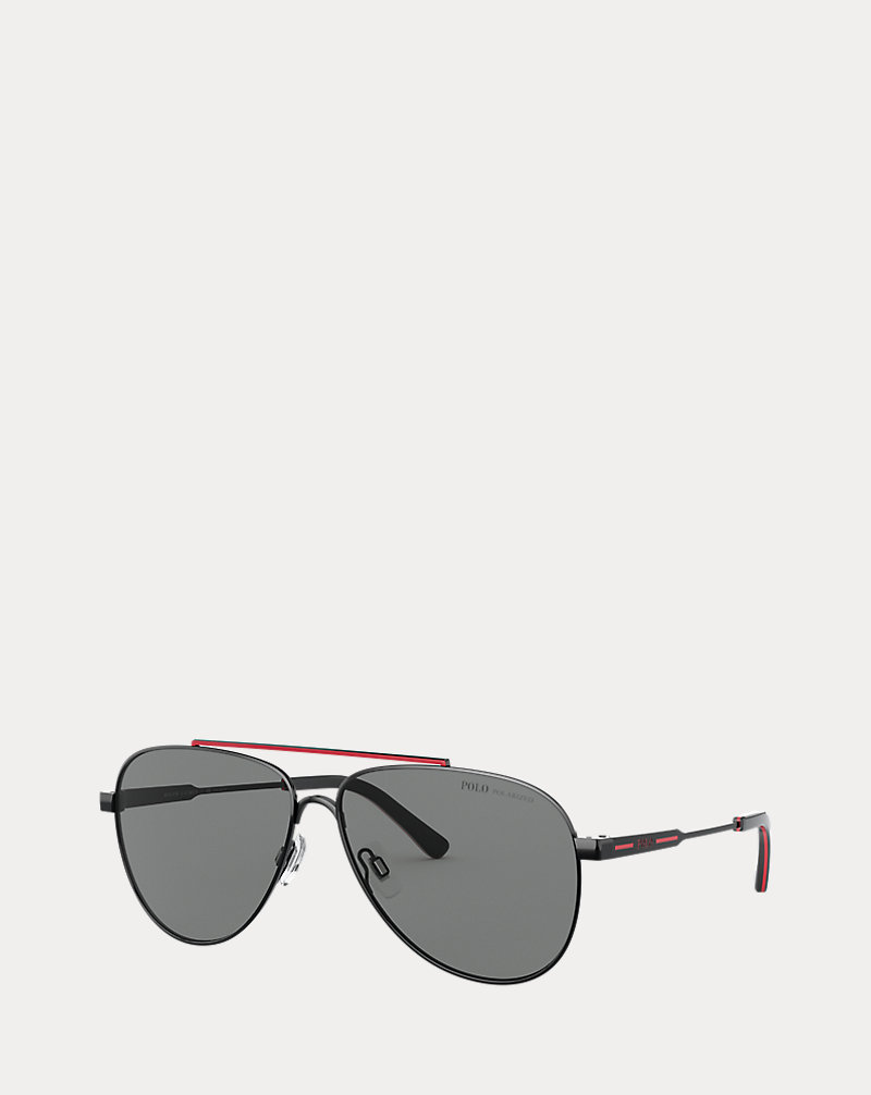 Striped Pilot Sunglasses Polo Ralph Lauren 1
