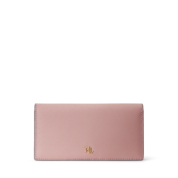 Crosshatch Leather Slim Wallet for Women | Ralph Lauren® UK