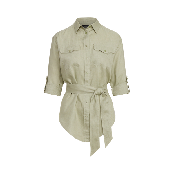 Belted Linen Shirt