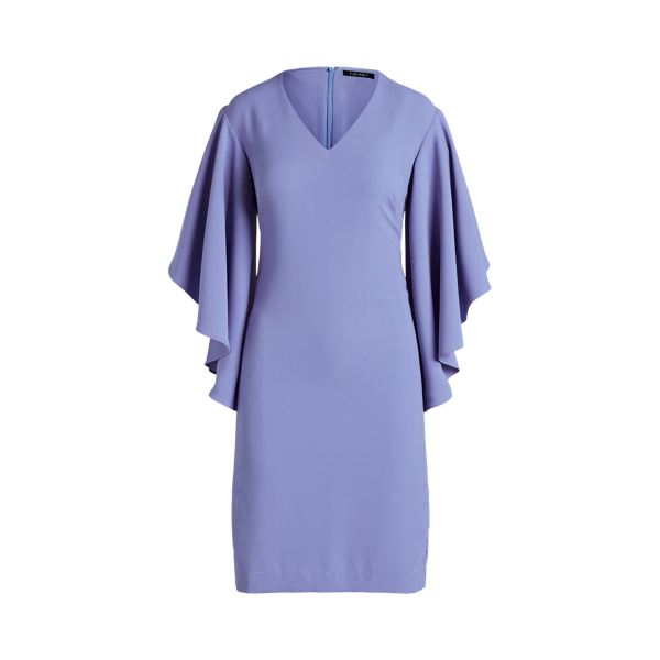 Ralph Lauren Women's 3/4 Sleeve Cowl Neck Above the Knee Cocktail Dress Green Size 16 Petite
