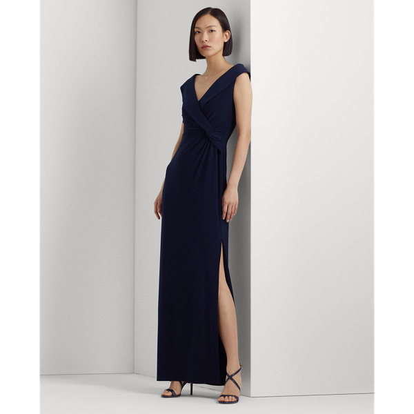Jersey Off-the-Shoulder Gown