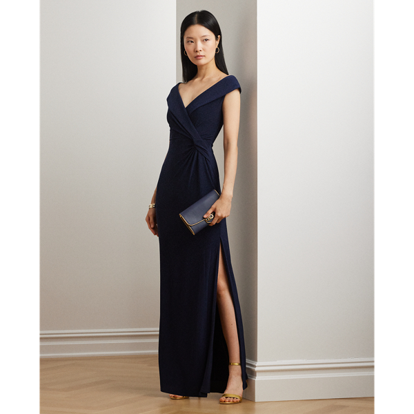 Jersey Off-the-Shoulder Gown