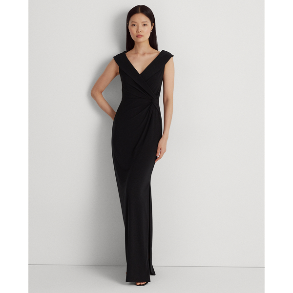 Lauren ralph lauren cold shoulder gown discount