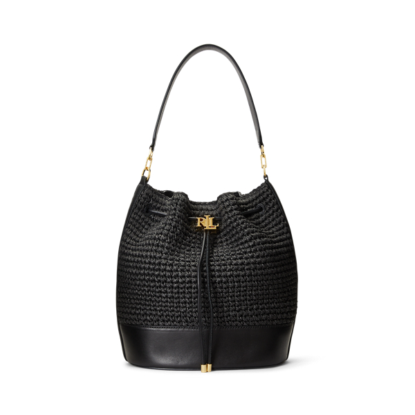 Bolso grande Andie de paja con cordon