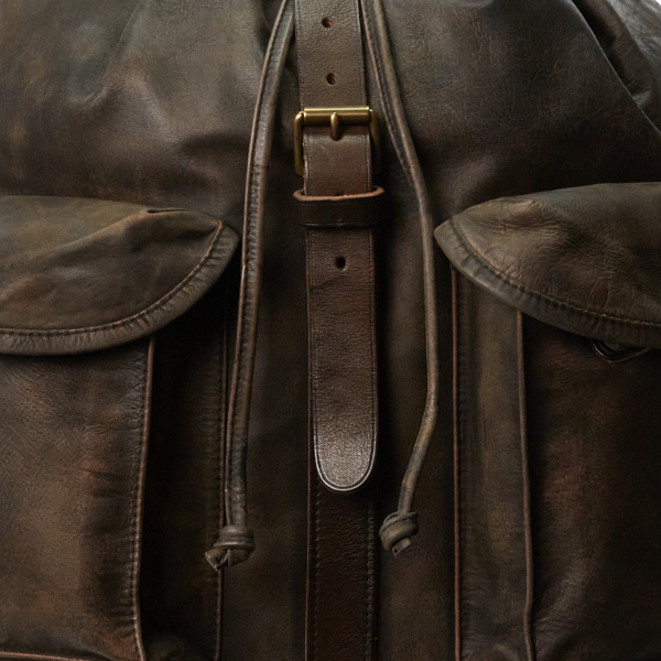 RRL, Riley Leather and Suede-Trimmed Denim Backpack, Men