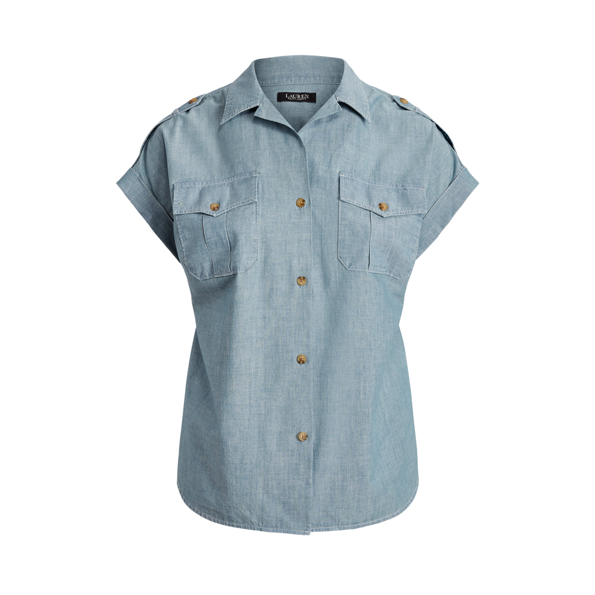 Chambray Short-Sleeve Shirt