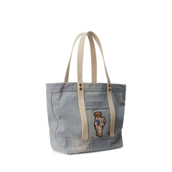 Mittelgroße Tragetasche mit Polo Bear für Damen | Ralph Lauren® DE