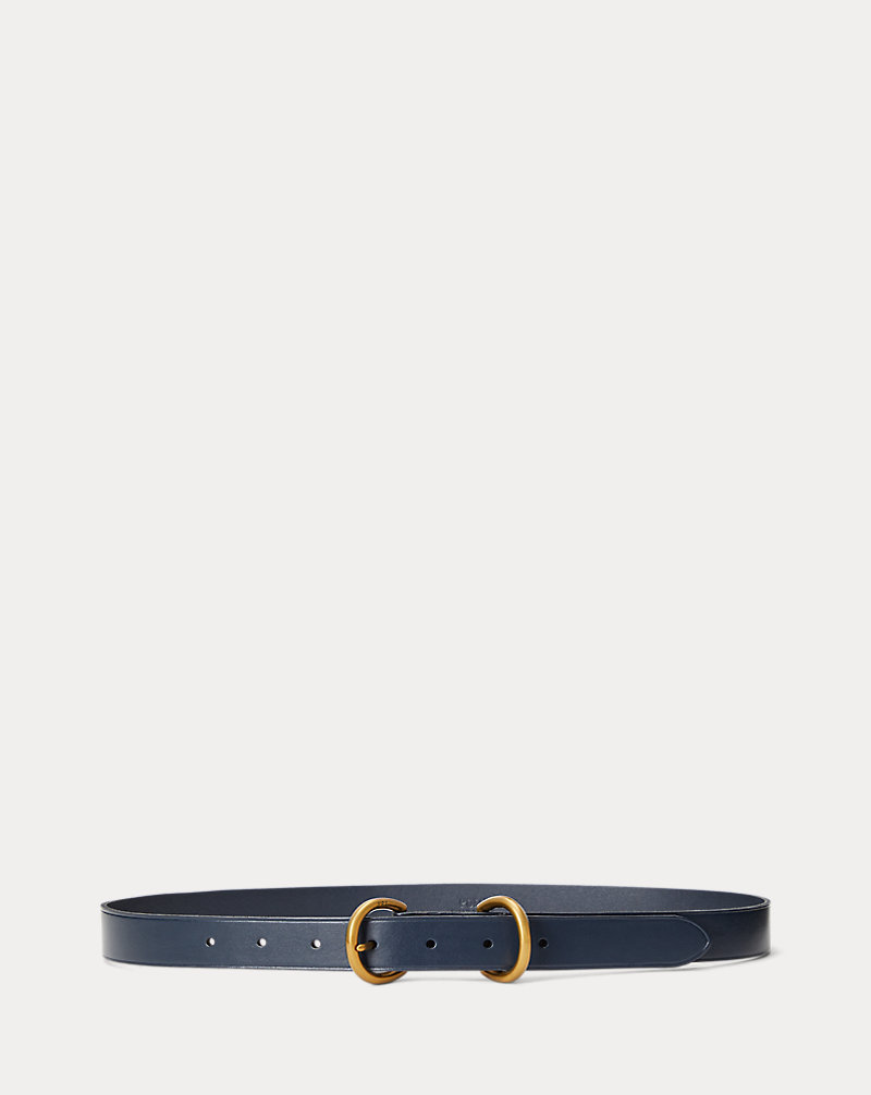 Fine ceinture à anneau en D en vachette Polo Ralph Lauren 1