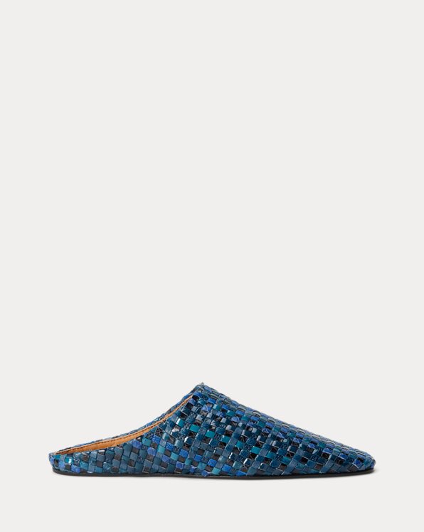 Woven-Leather Mule