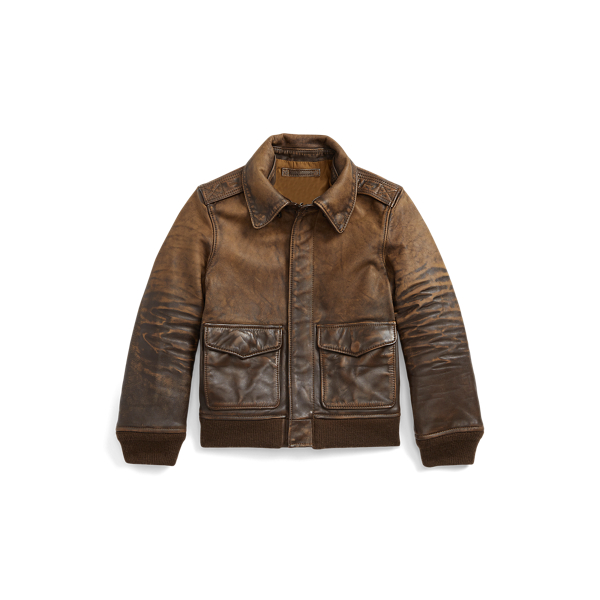 Leather Flight Jacket Boys 2-7 1