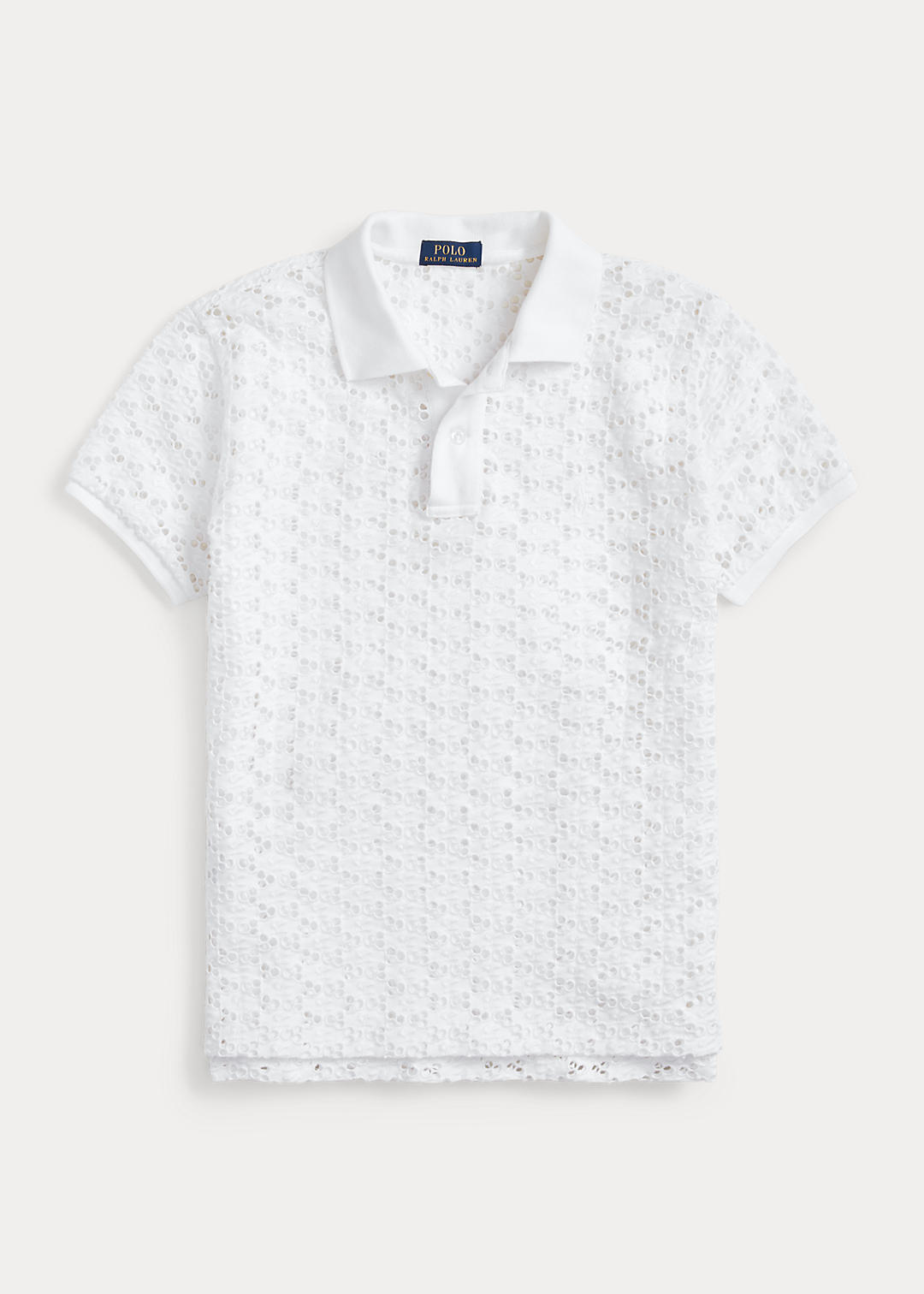 Classic Fit Cotton Eyelet Polo Shirt