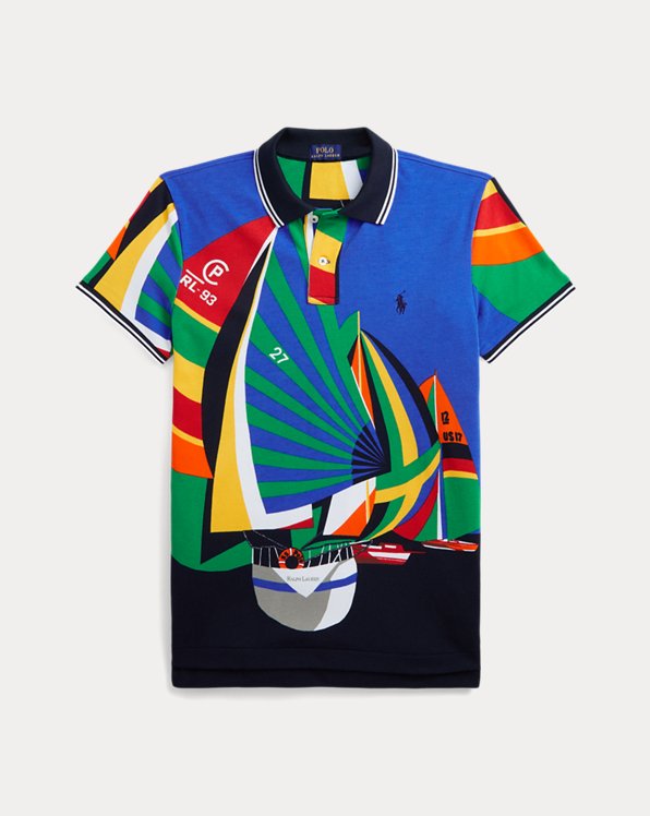 Classic Fit Graphic Polo Shirt