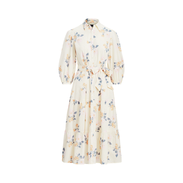 Floral Tiered Cotton Midi Shirtdress for Women | Ralph Lauren® UK