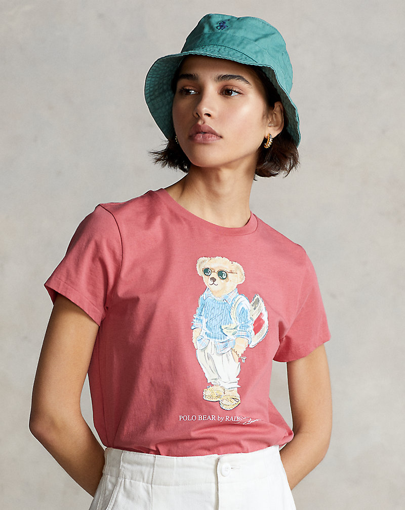 Jersey T-shirt met Summer Cable Polo Bear Polo Ralph Lauren 1