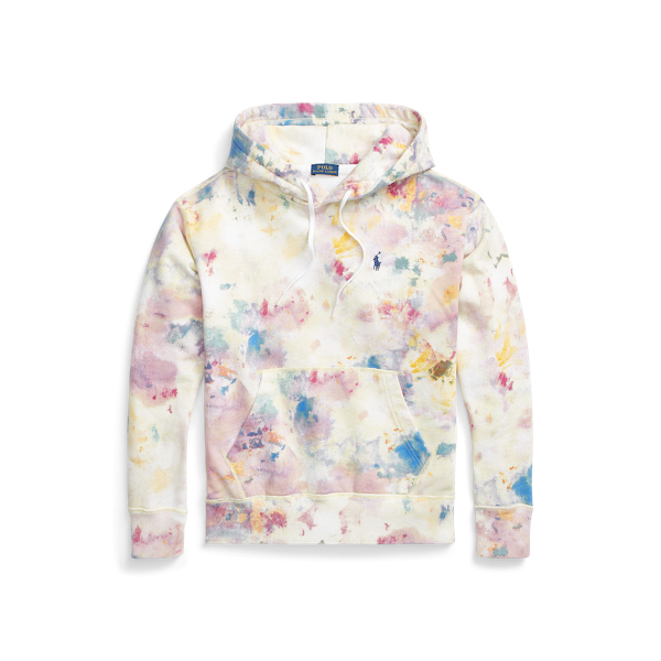 Paint-Splatter Print Terry Hoodie