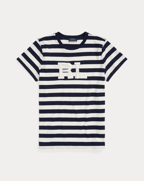 RL Logo Striped Jersey Tee