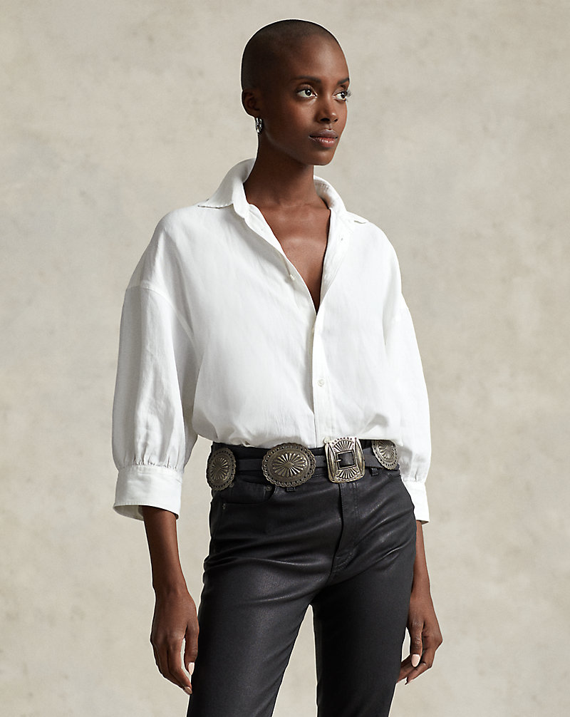 Relaxed Fit Linen-Silk Twill Shirt Polo Ralph Lauren 1
