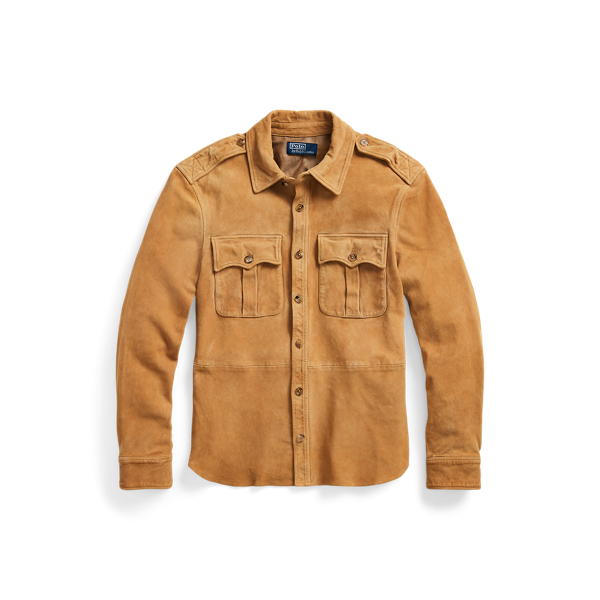 Polo Ralph Lauren Suede Long Sleeve Overshirt - Jackets & Coats