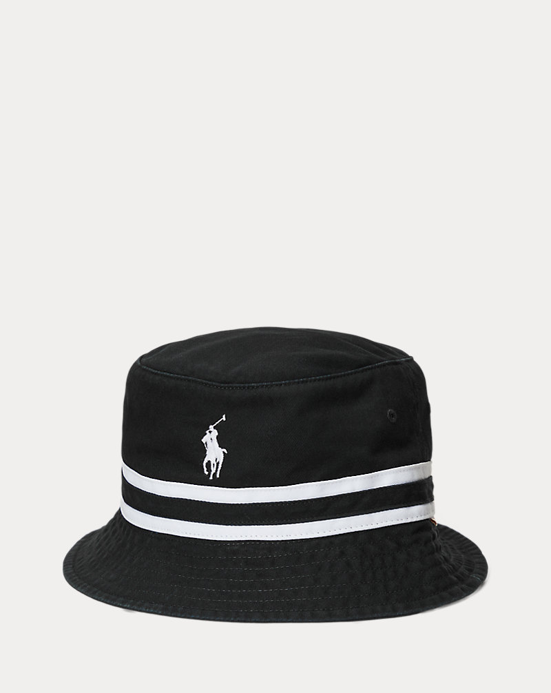 Striped-Band Twill Bucket Hat Polo Ralph Lauren 1