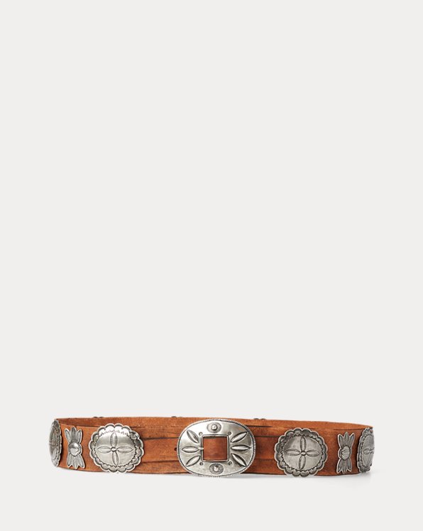 Leather Cast Concho Belt