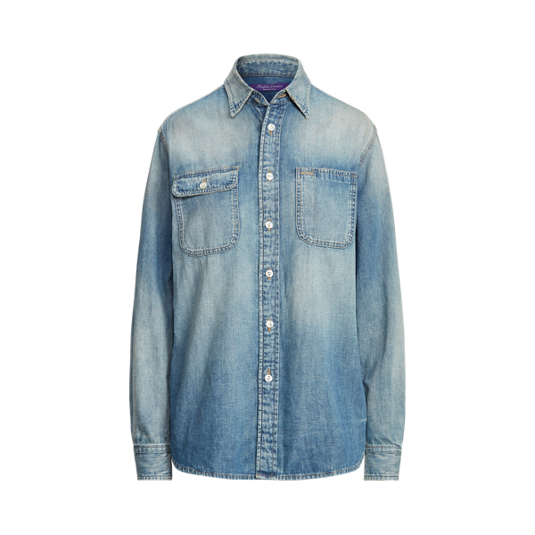 Tamia Cotton-Linen Denim Shirt
