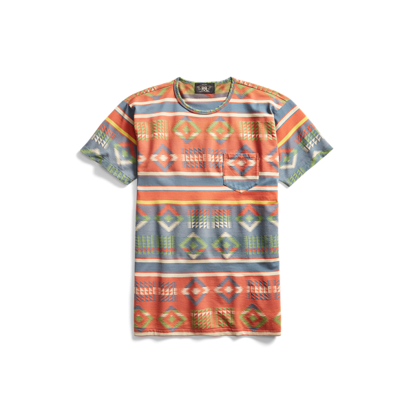 Jacquard-Knit Jersey Pocket T-Shirt
