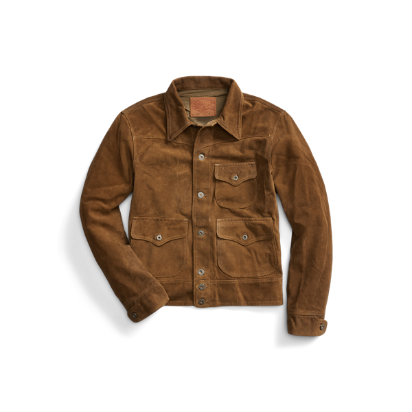 Ralph lauren cheap suede leather jacket