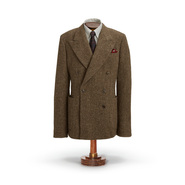 Double breasted discount tweed jacket