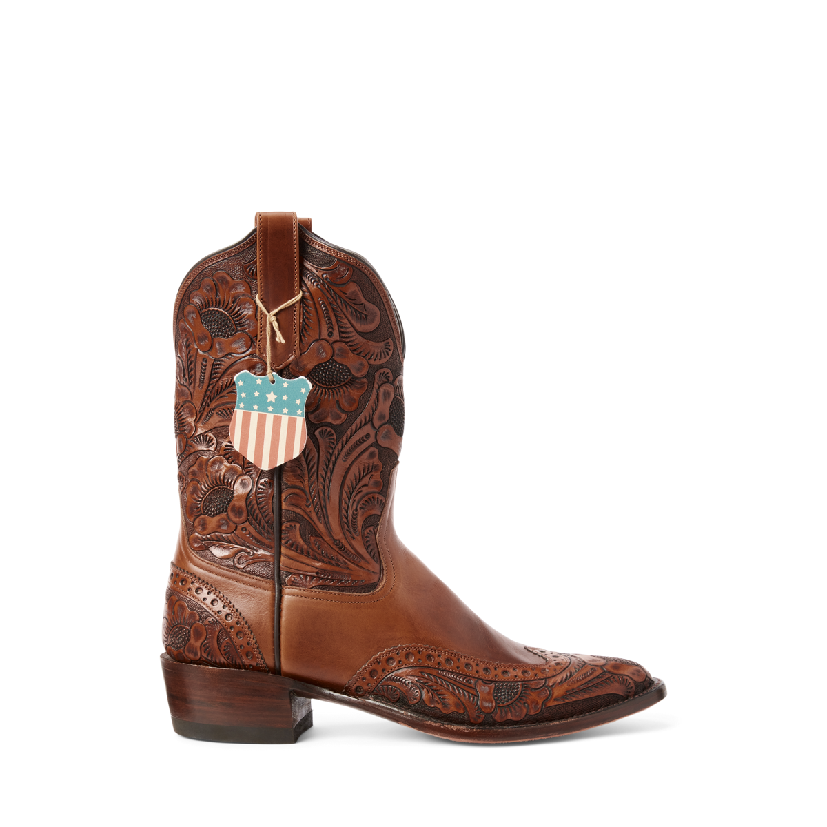 Plainview Hand Tooled Leather Boot
