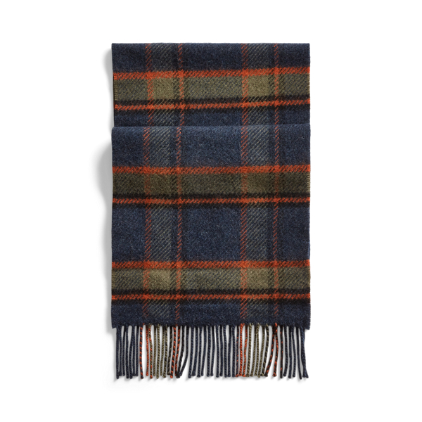 Plaid Wool Twill Scarf