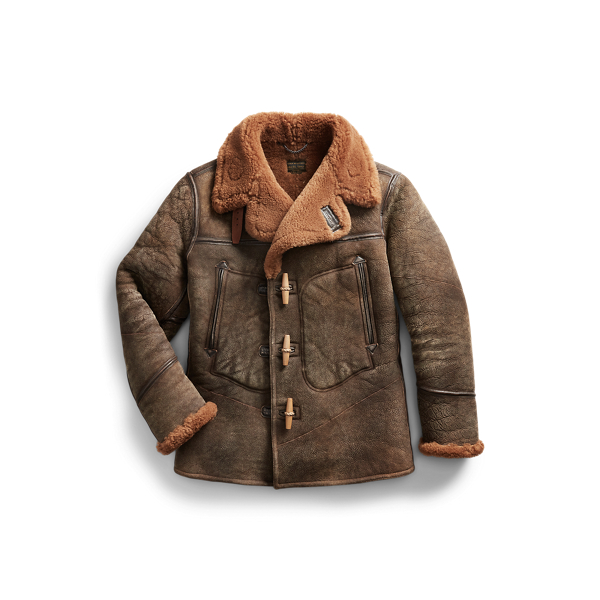 Ralph lauren shearling coat mens outlet