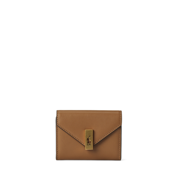 Polo ID Leather Fold-Over Card Case