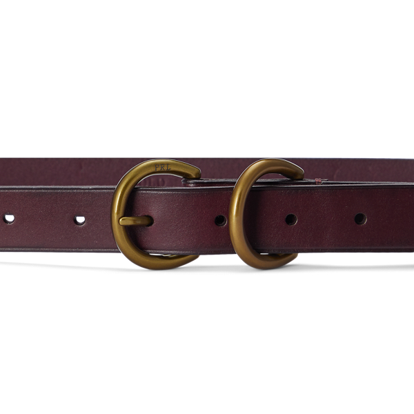 Polo Ralph Lauren D-Ring Vachetta Leather Skinny Belt 2