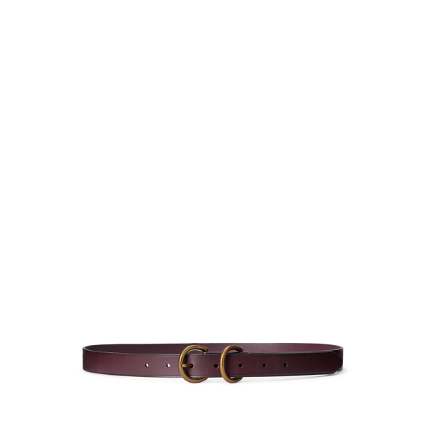 D-Ring Vachetta Leather Skinny Belt Polo Ralph Lauren 1