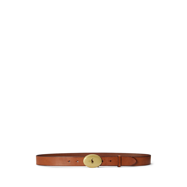 Polo ID Oval-Buckle Calfskin Belt Polo Ralph Lauren 1