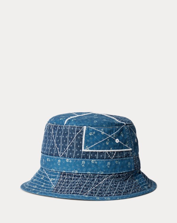 Patchwork Cotton-Linen Bucket Hat