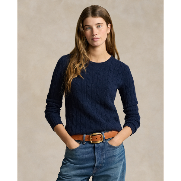 Maglia in cashmere a trecce