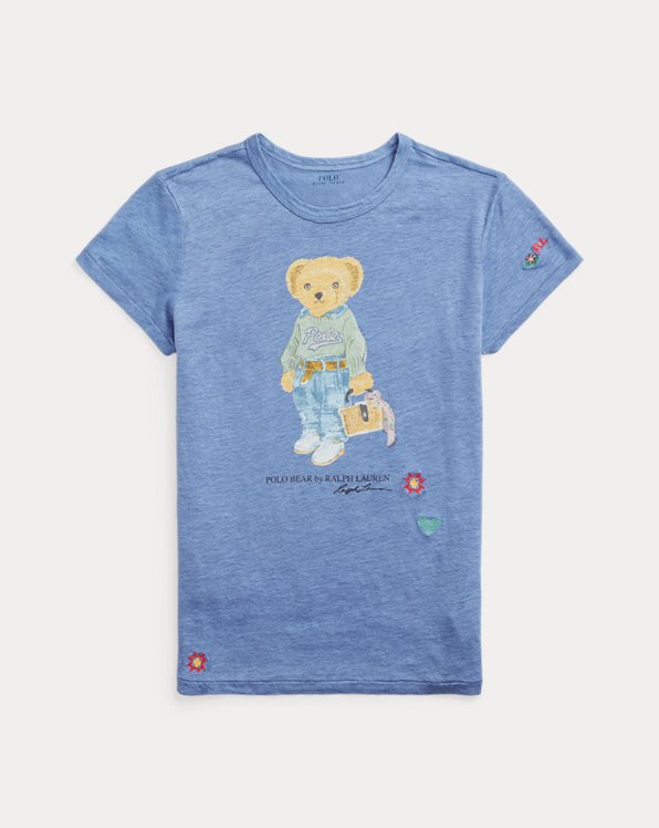 T-shirt Polo Bear en jersey de lin