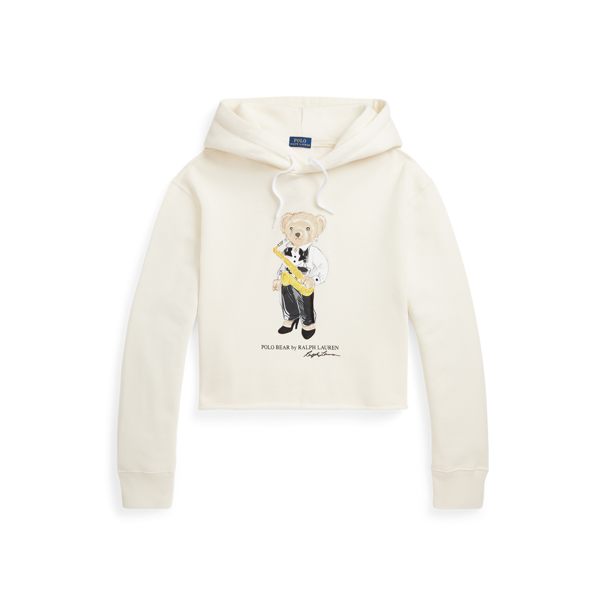 Ralph lauren cropped fleece sweatshirt discount