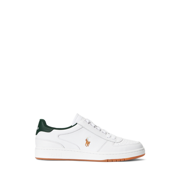 Court Leather Low-Top Trainer for Men | Ralph Lauren® UK