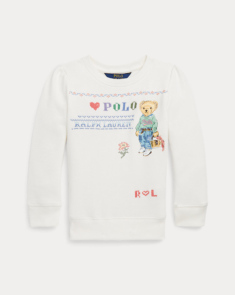 Polo Bear Embroidered Fleece Sweatshirt Girls 2-6x 1