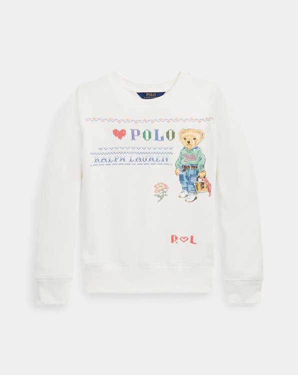 Polo Bear Embroidered Fleece Sweatshirt